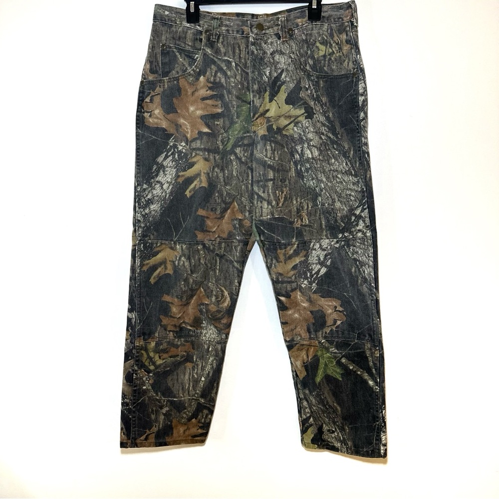 Vintage Wrangler Jeans Men 36x30 Green Mossy Oak Break Up Camo Double Knee pants